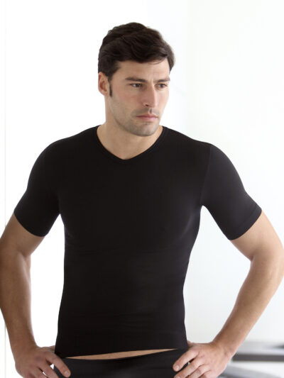 Intimidea 200023 Men's T-shirt in soft microfiber with V-neck and half sleeves